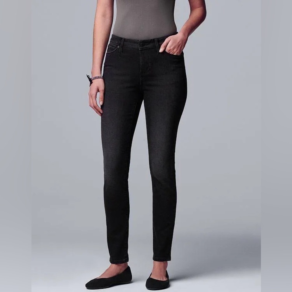 Vera Wang Charcoal Skinny Jeans